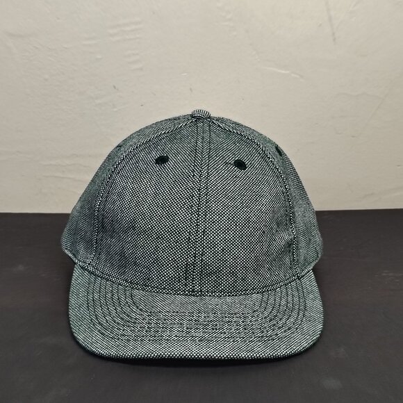 VINTAGE Otto Cap Hat Strap Back Green White Blank Adjustable Baseball Mens - Picture 2 of 12